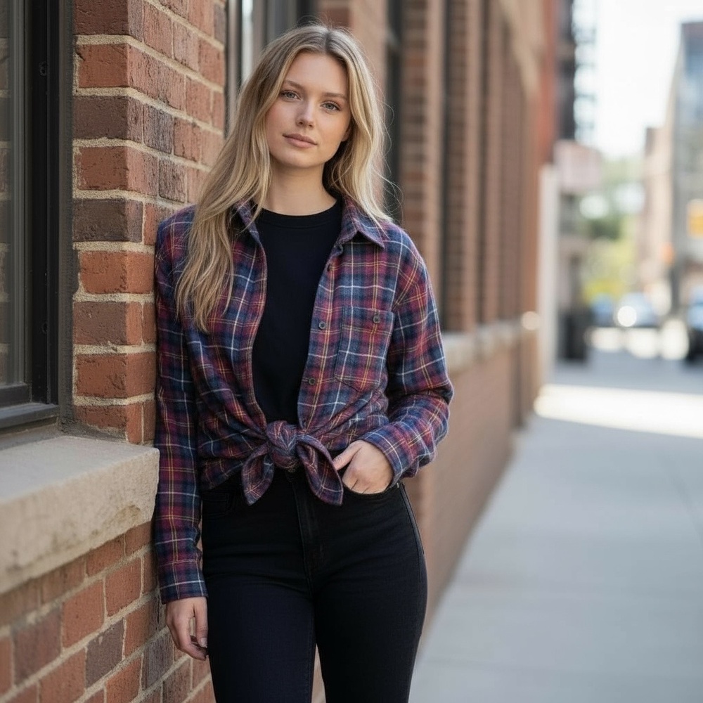 Weatherproof Women’s Plaid Flannel (Size L)
